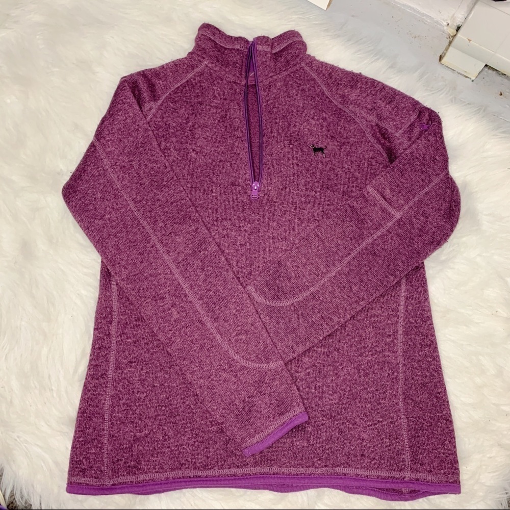 The Black Dog Purple Quarter Zip